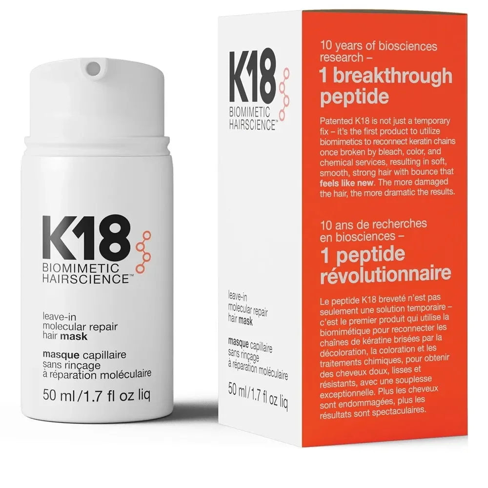 5/1Pcs K18 Leave-In Molecular/1*Kertain Repair Hair Mask Softens Restores Damaged Hair Deep Keratin Treatment for Hair and Scalp